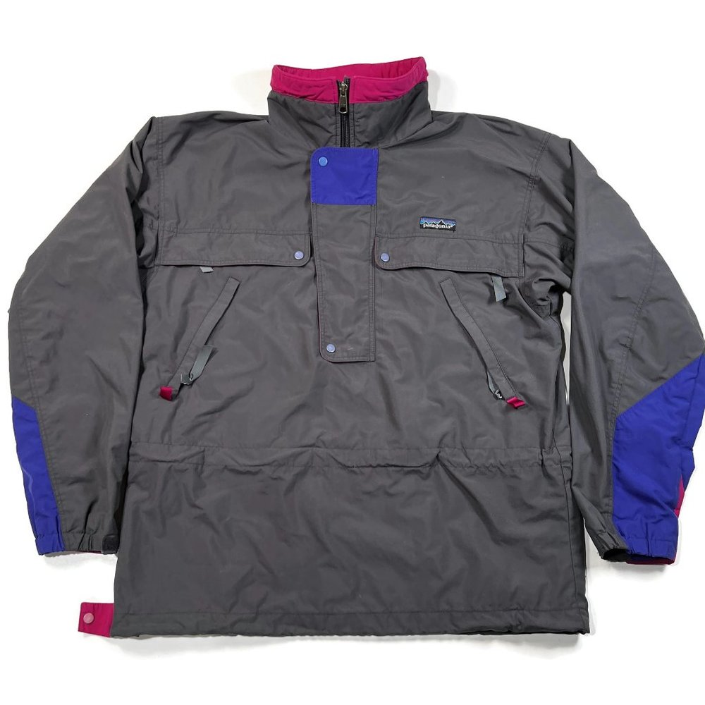 Vintage‎ Patagonia Anorak Pullover Jacket Small 1990's Gray Men 85360